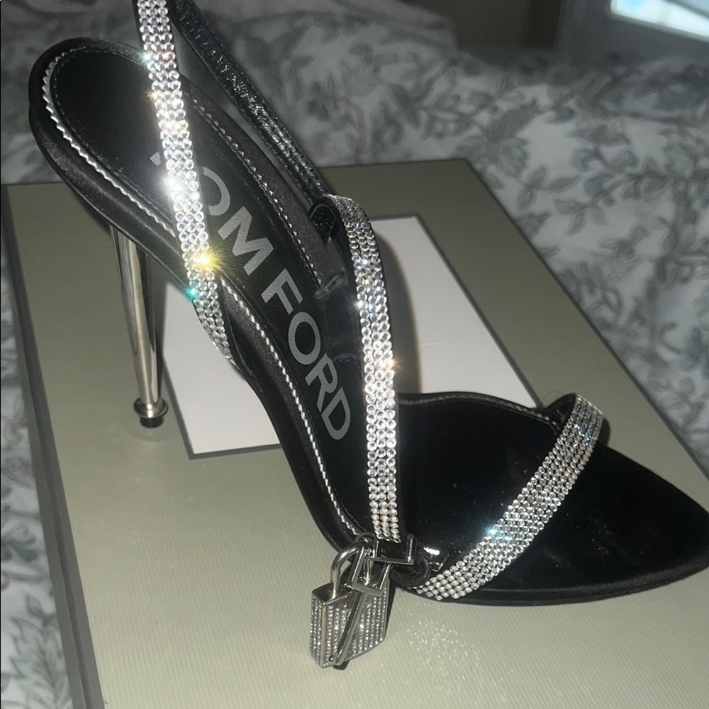 Tom Ford Black and Silver Women's Heels
